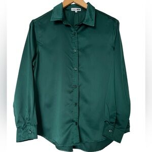 Fashion Nova Women's Deep Green Blouse